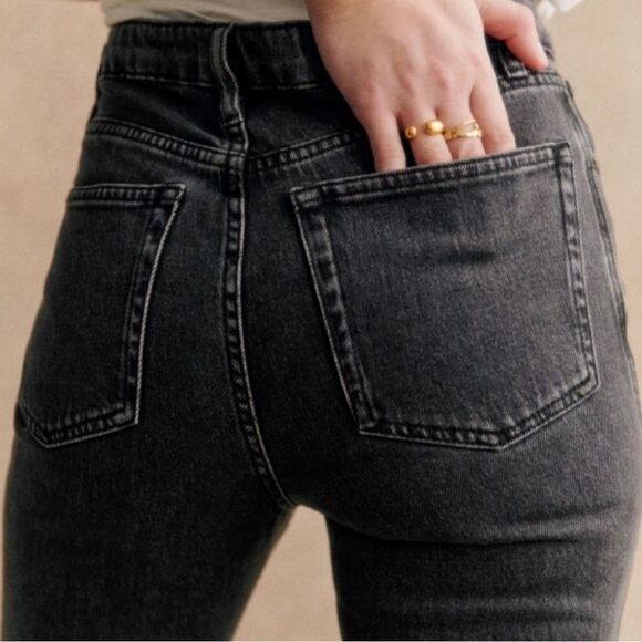 Sezane brut sexy straight jeans middle gray - Picture 2 of 8